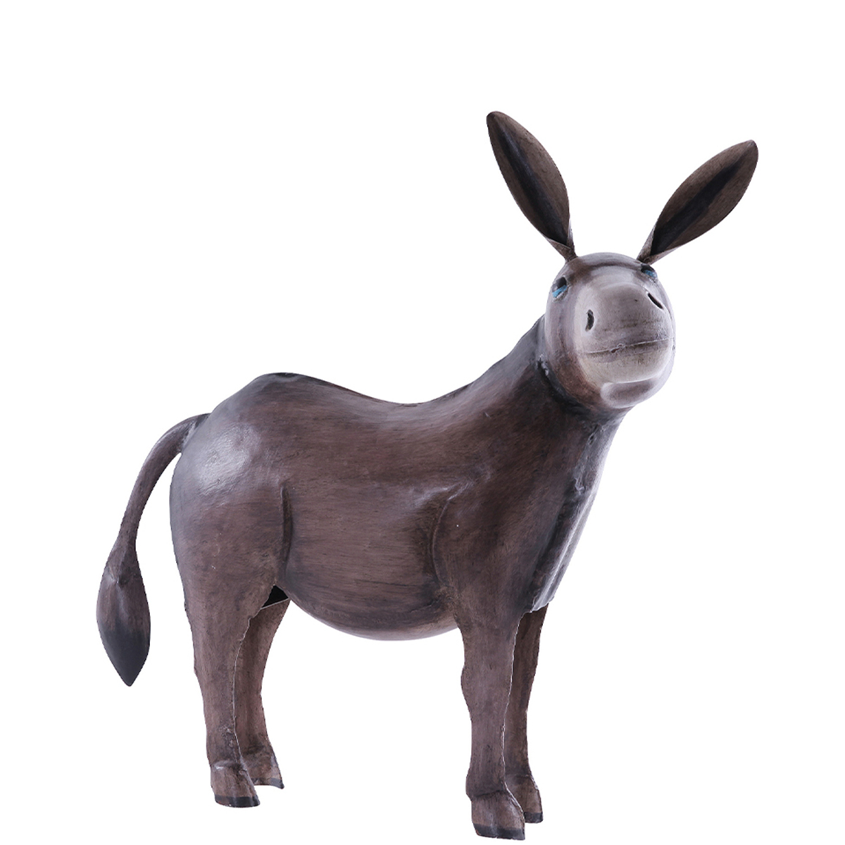 Deko Esel, Metallesel, brauner Esel aus Metall, 36cm