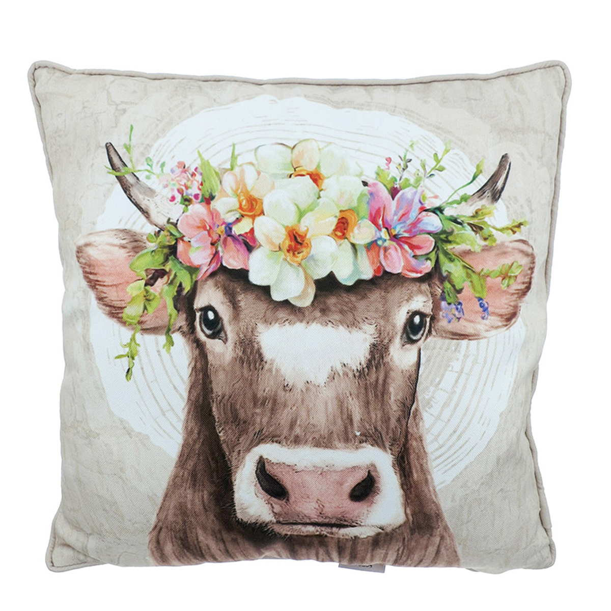 Deko Kissen mit Kuhmotiv Adelheid, 45x45cm, Gilde