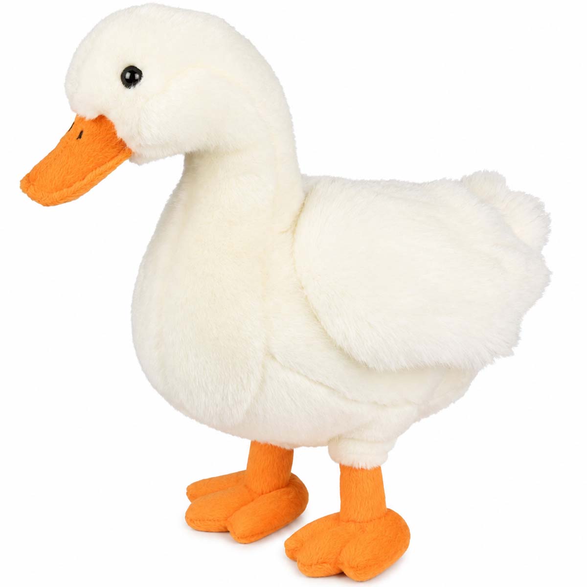 Plüschtier Gans, flauschige weiße Plüsch-Gans, 32cm