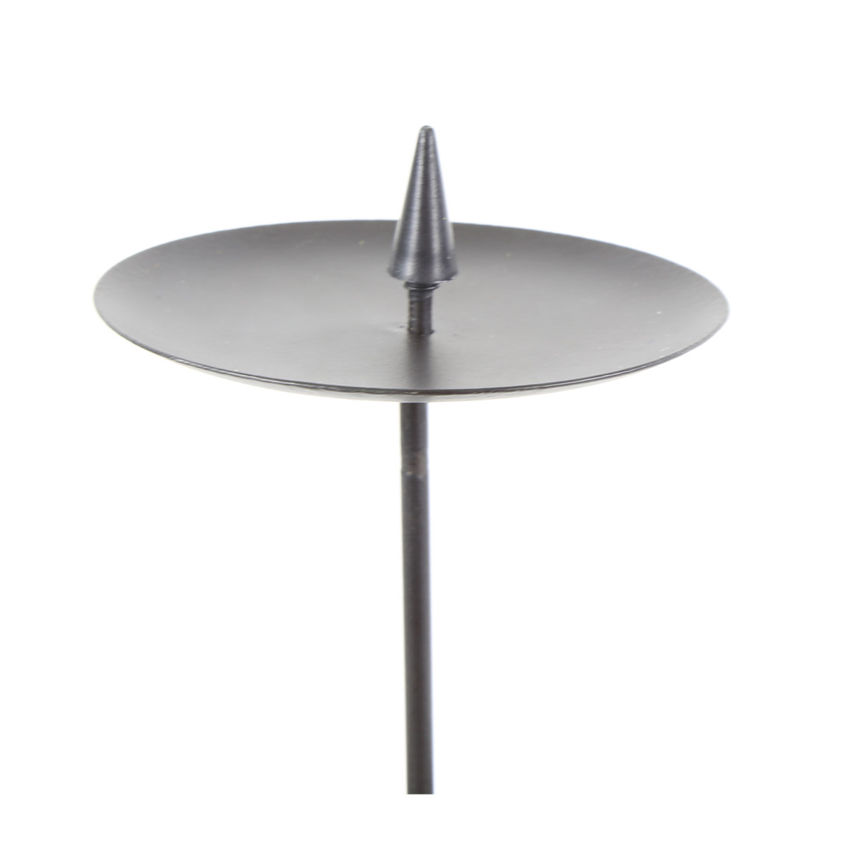 Kerzenpik schwarz, Kerzenhalter aus Metall für Stumpenkerzen, Ø 8cm