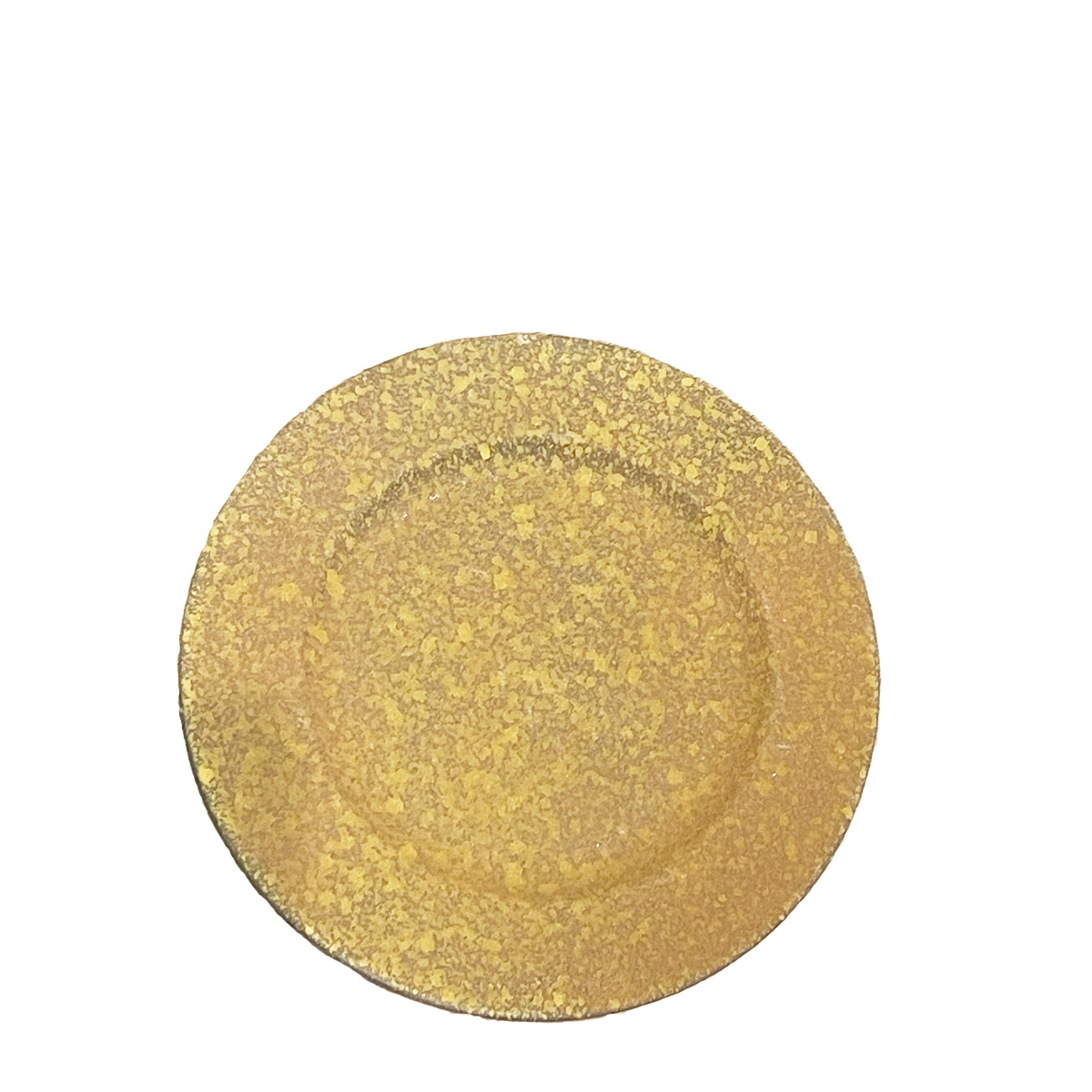 Teller matt gold, rostoptik, Weihnachtsteller, Kerzenteller, Ø17cm, Metall