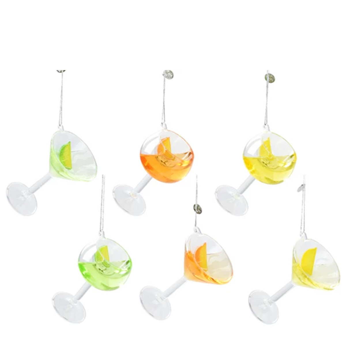 123517_01JAASWKVSDA56WEV64S3B1Z49ekXkzOT9bOxOq Baumschmuck Weihnachten, Cocktailglas mit Frucht gelb, orange oder grün, 6x10cm, Kaemingk