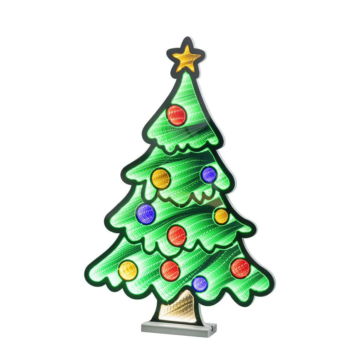 Bunte Deko-Tanne mit Hologramm Effekt, 63cm