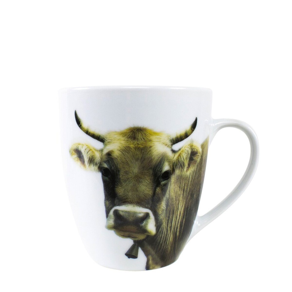 Porzellanbecher Kuh, Henkelbecher Schweizer Kuh, 400ml, Mars & More
