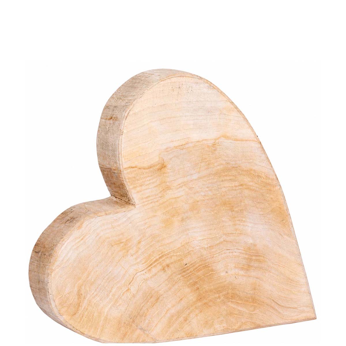 Deko Herz Pappelholz,  Holzherz liegend, 30cm, WMG Grünberger