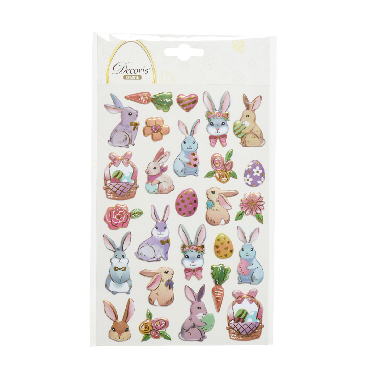 Deko Ostersticker, Sticker mit Küken oder Hase, 24St/Blatt