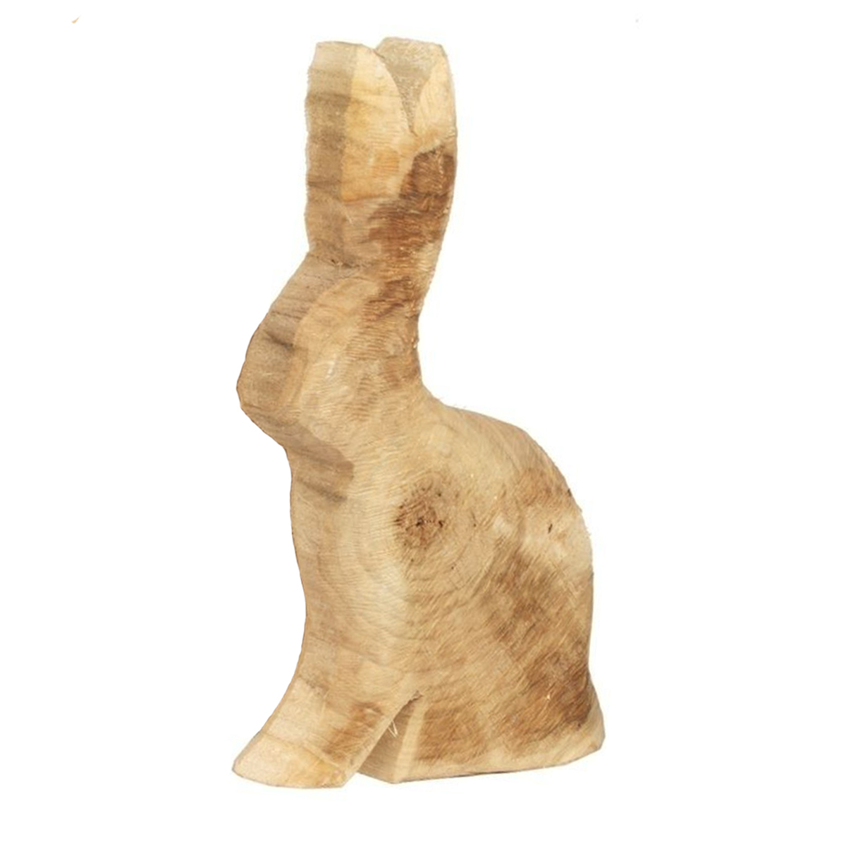 Deko Hase Fridolin Naturholz, Holzhase natur sägerau, 65cm, WMG Grünberger