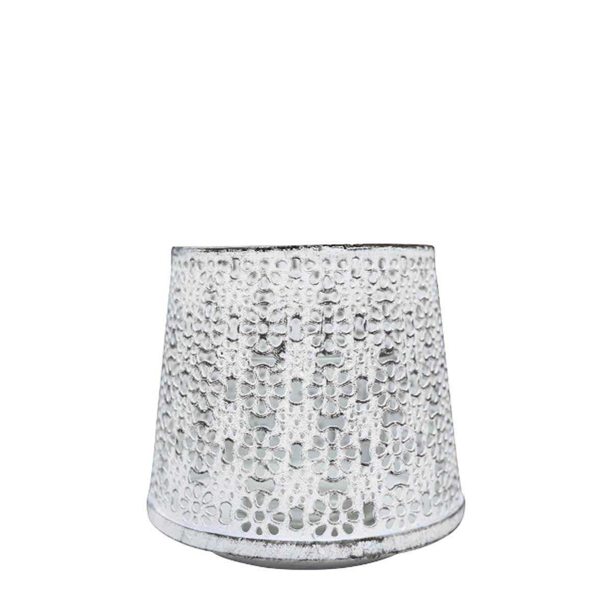 253842_01J4GWYT3NJTZK8JC491P5B3TN8vZIYQJNCqVfA Deko Windlicht Ornament  Antik, durchscheinend, weiß used look, 8x9cm, Metall