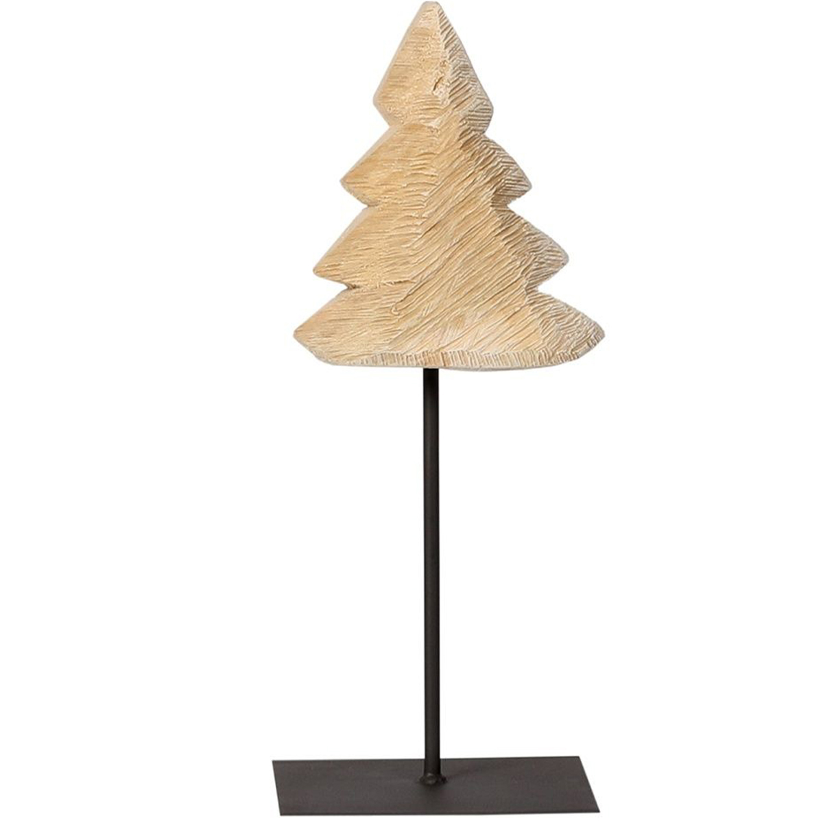 Deko Tannenbaum auf Eisenständer, Tanne aus Naturholz sägerau, WMG Grünberger