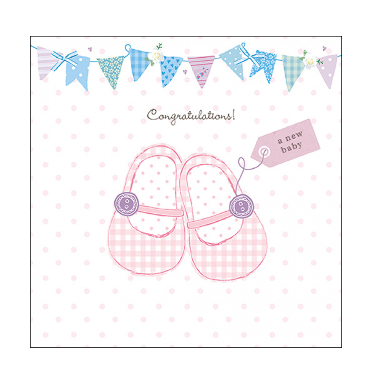 Ambiente Papierservietten Geburt, Babyschuhe rosa, 33x33cm