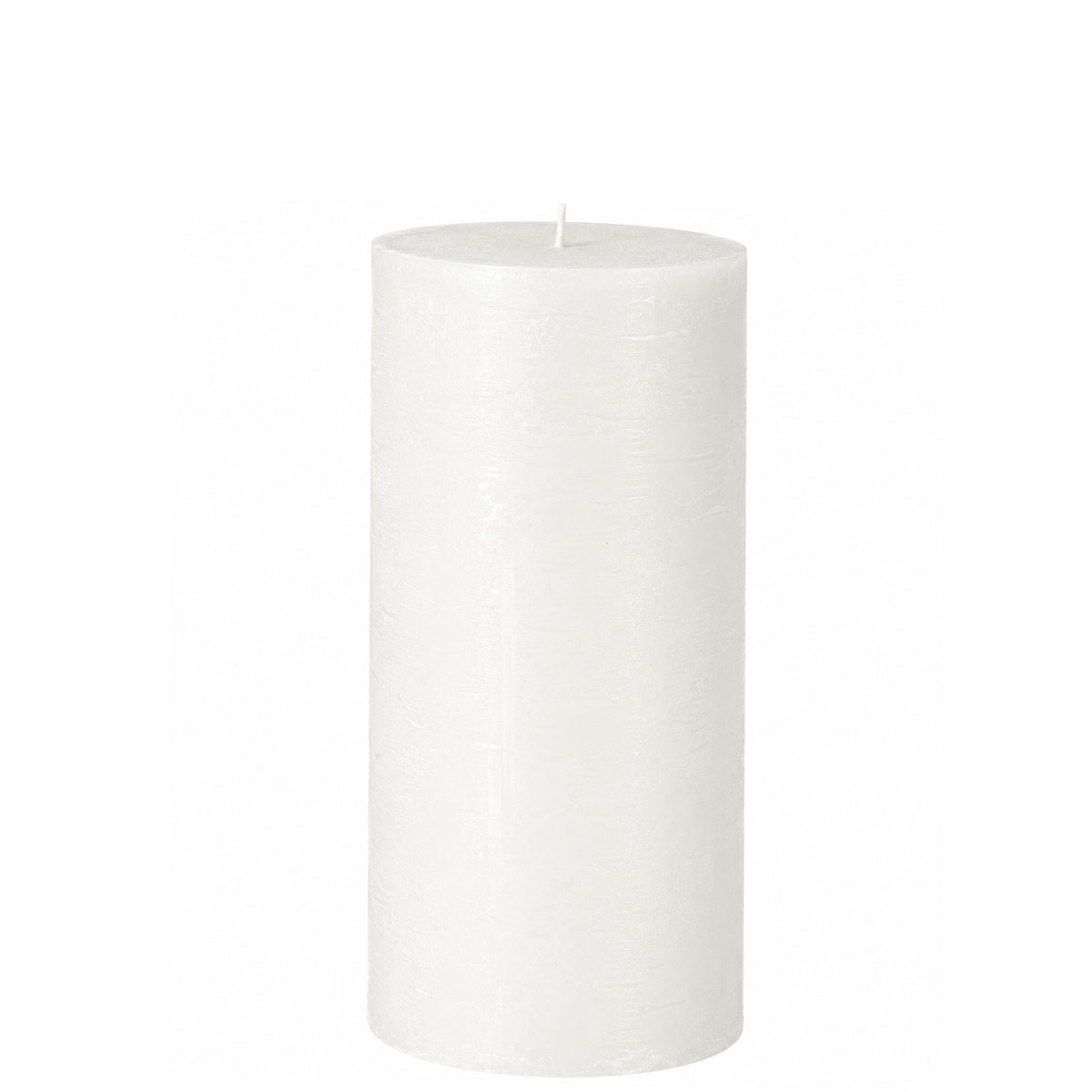 Stumpenkerze Rustic Weiss, Wachskerze 150mm, Ø70mm