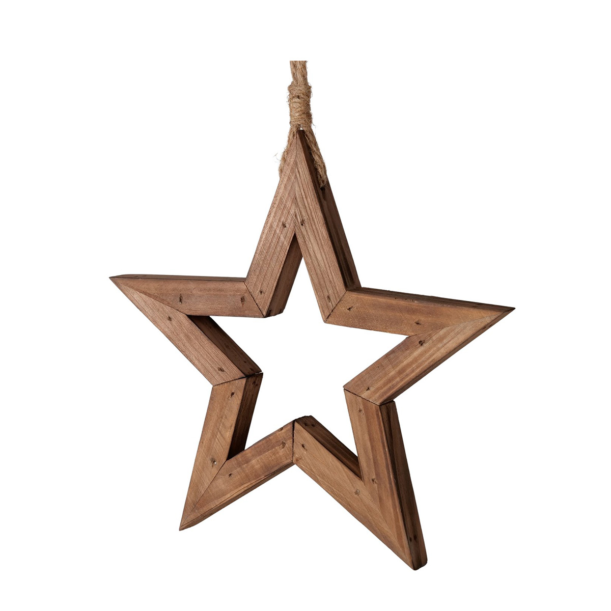 Holzstern Rafelo, großer Sternhänger Natur, 26x25cm, Boltze Home Collections