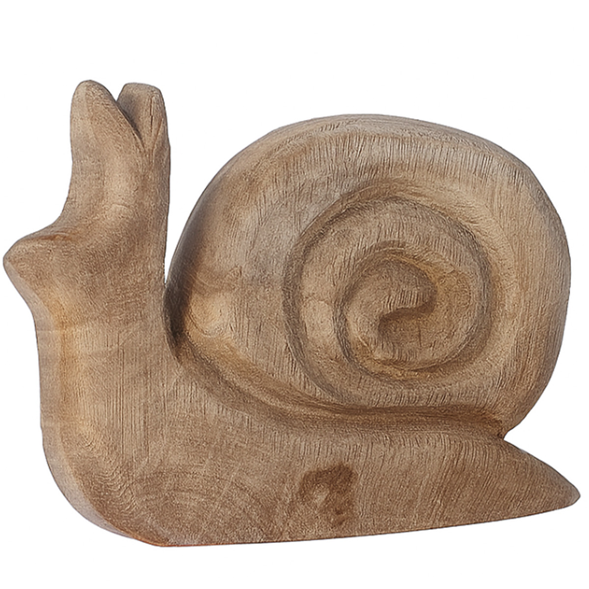Deko Schnecke Naturholz, Holzschnecke grau sägerau, 40cm, WMG Grünberger