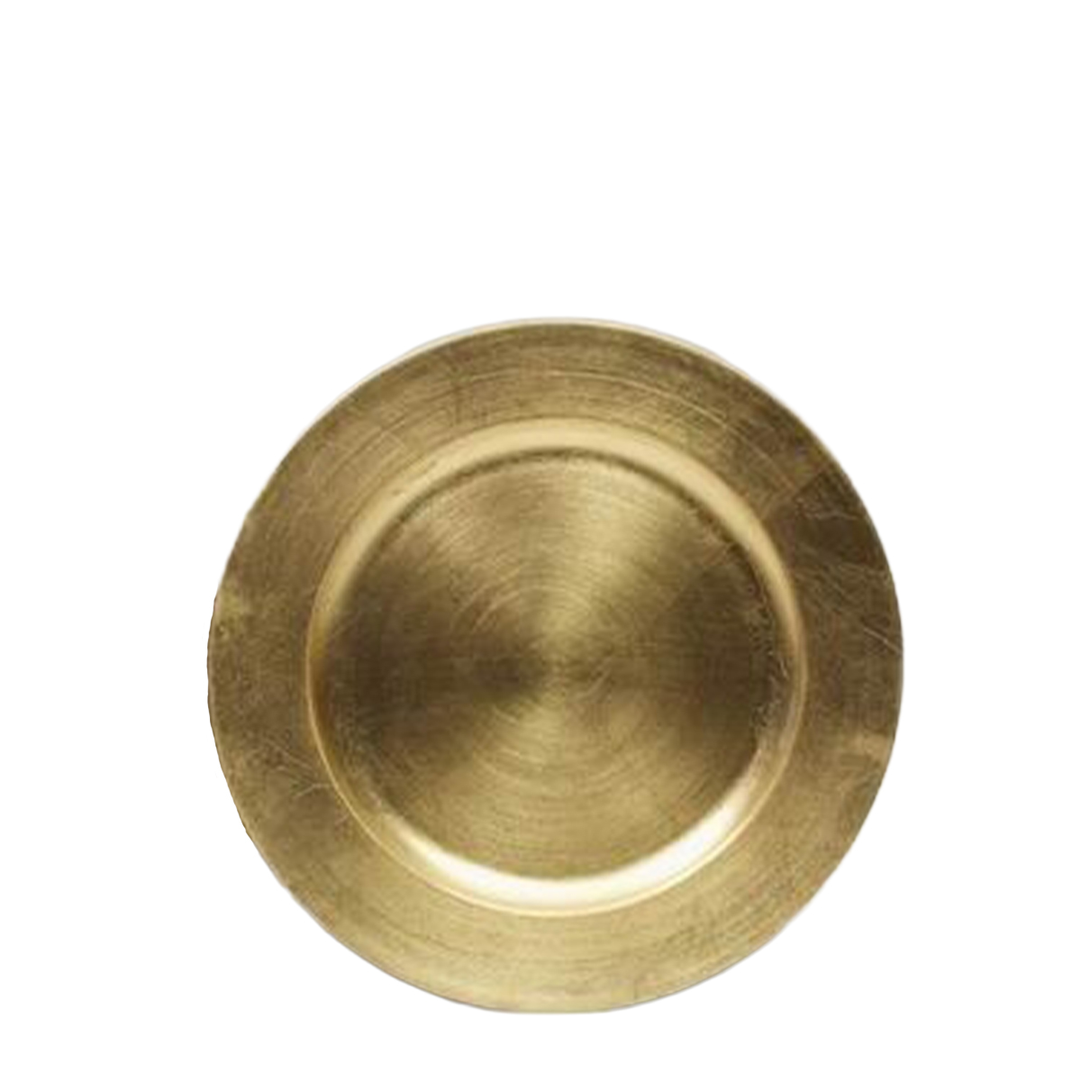 Deko Weihnachtsteller gold, runder kleiner Platzteller gold glänzend, Ø17cm, Kunststoff