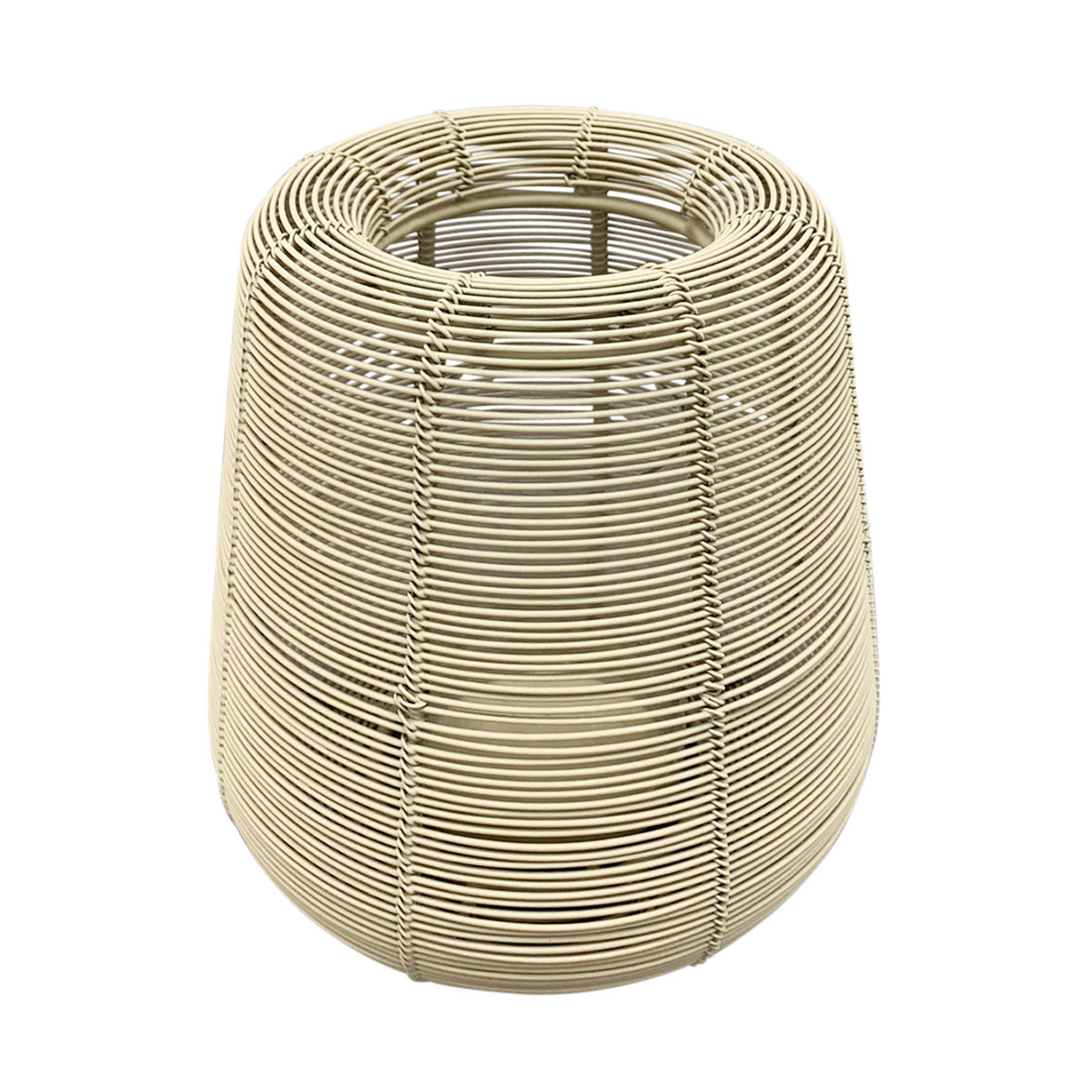 Windlicht Dazz creme, Metallwindlicht aus dünnen Drähten, 23x24cm