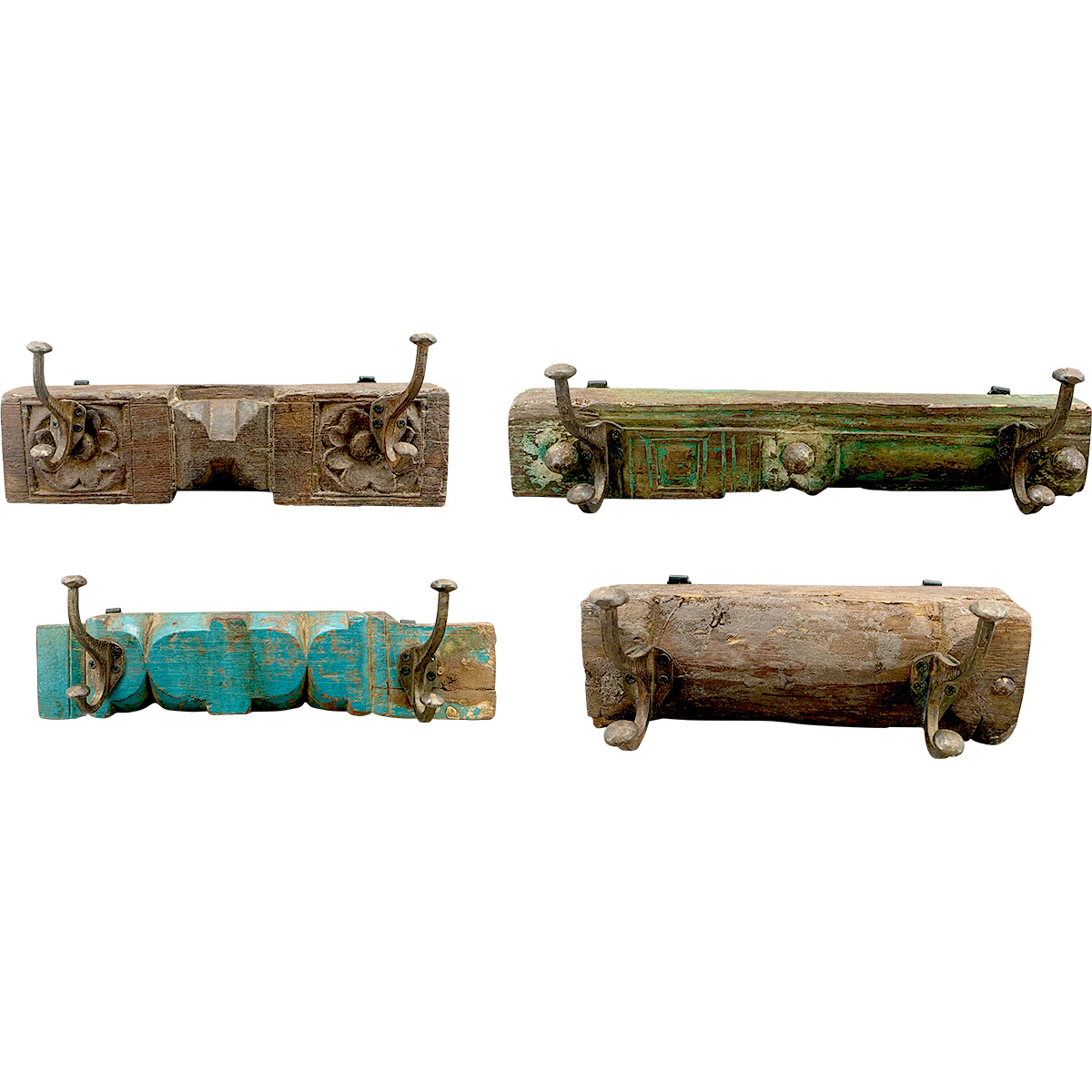 244619_01J7DXBXJXGN71SV0TP8PR1WRSRYduTHULkxFvC Deko Garderobe used look, Holzleiste mit 2 Haken, Naturholz, 45x11cm