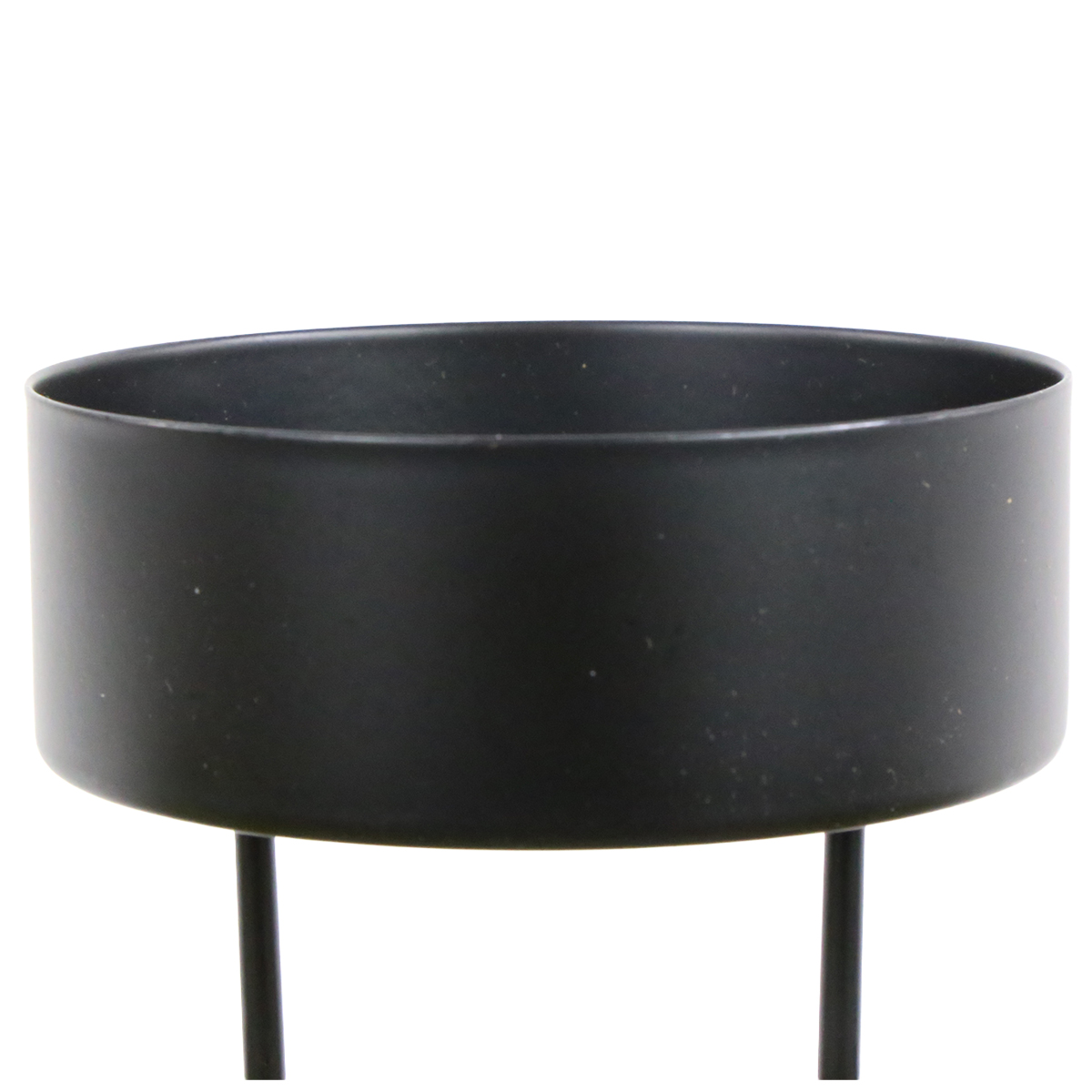 Schwarze Kerzenpick aus Metall, Ø8,2cm, Höhe 10cm, 4 St/Set