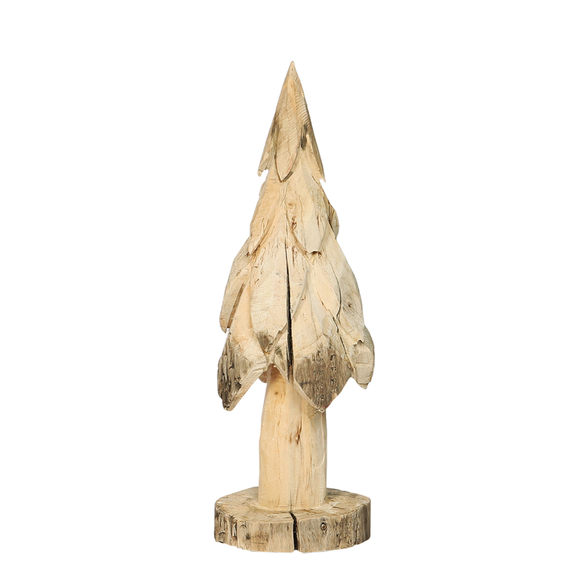 Deko Tannenbaum Natur, rustikale Tanne aus Naturholz, 80cm, WMG Grünberger