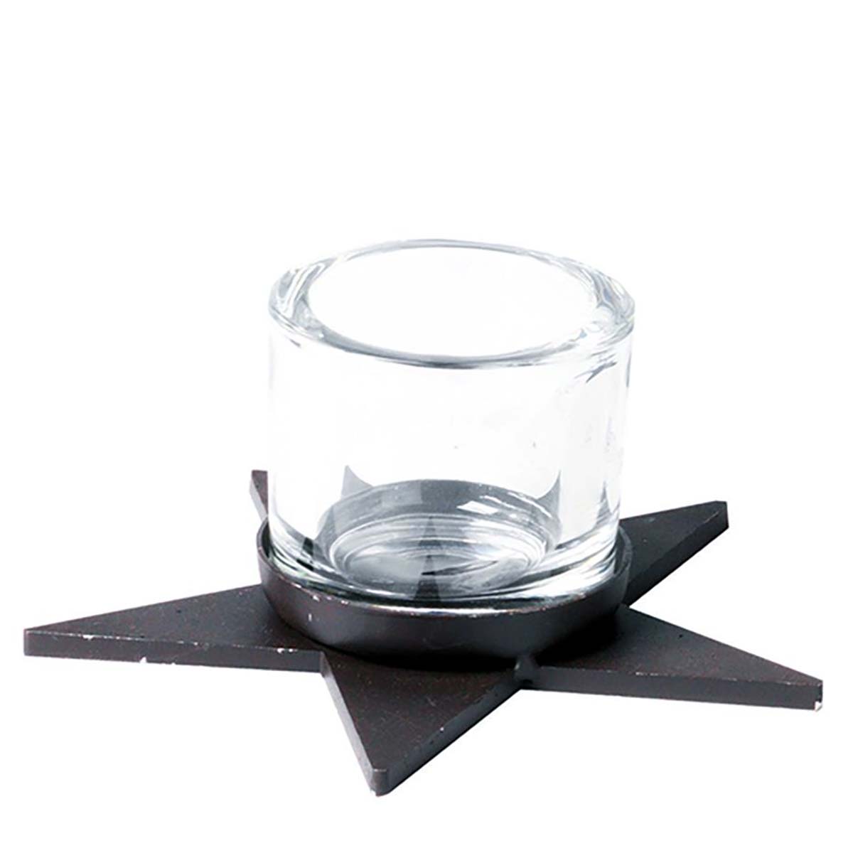 Eisen Windlicht Stern, Teelichthalter Weihnachtsstern, 15cm, WMG Grünberger