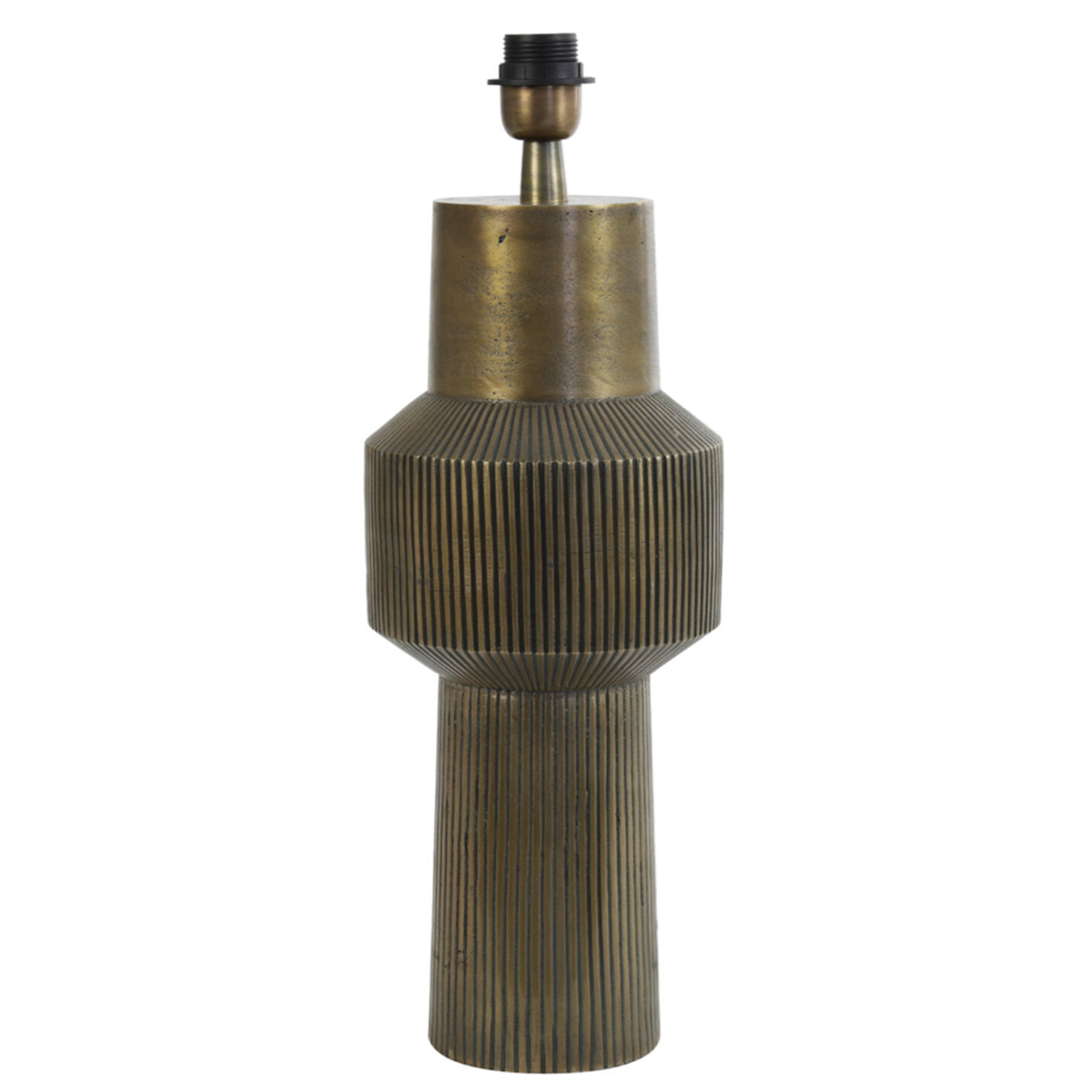 Art Deco Lampenfuß Briska, Antik-Bronze, 49cm, Light & Living