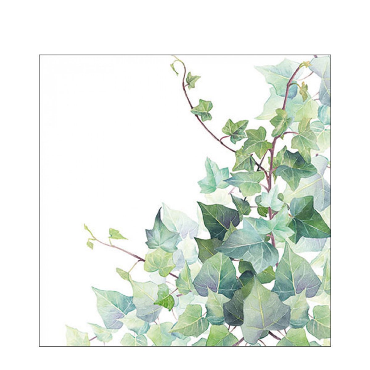 Ambiente Servietten Efeu-Blätter, 33x33cm