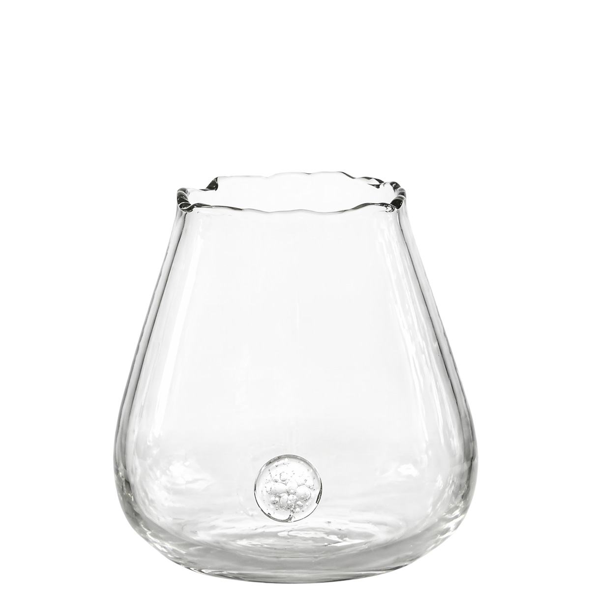 Blumenvase MAS mit unregelmäßigem Rand und Button, 15cm, WMG Grünberger