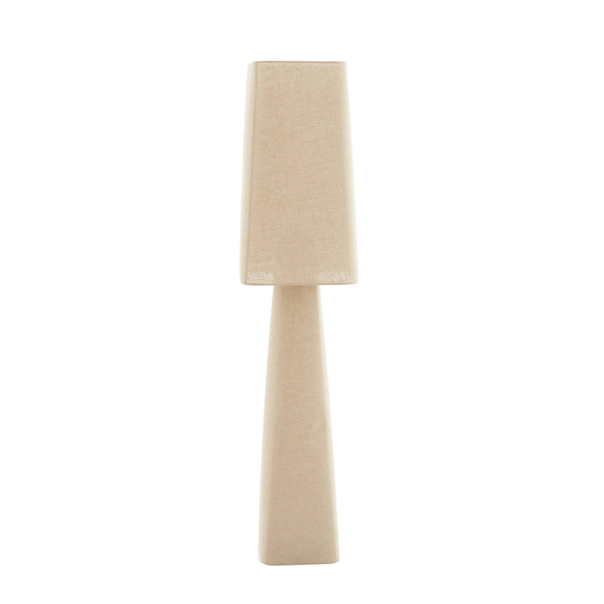 Stehlampe Mikko Leinen Natur, schlichte quadratische Stehleuchte, 176cm, Light & Living