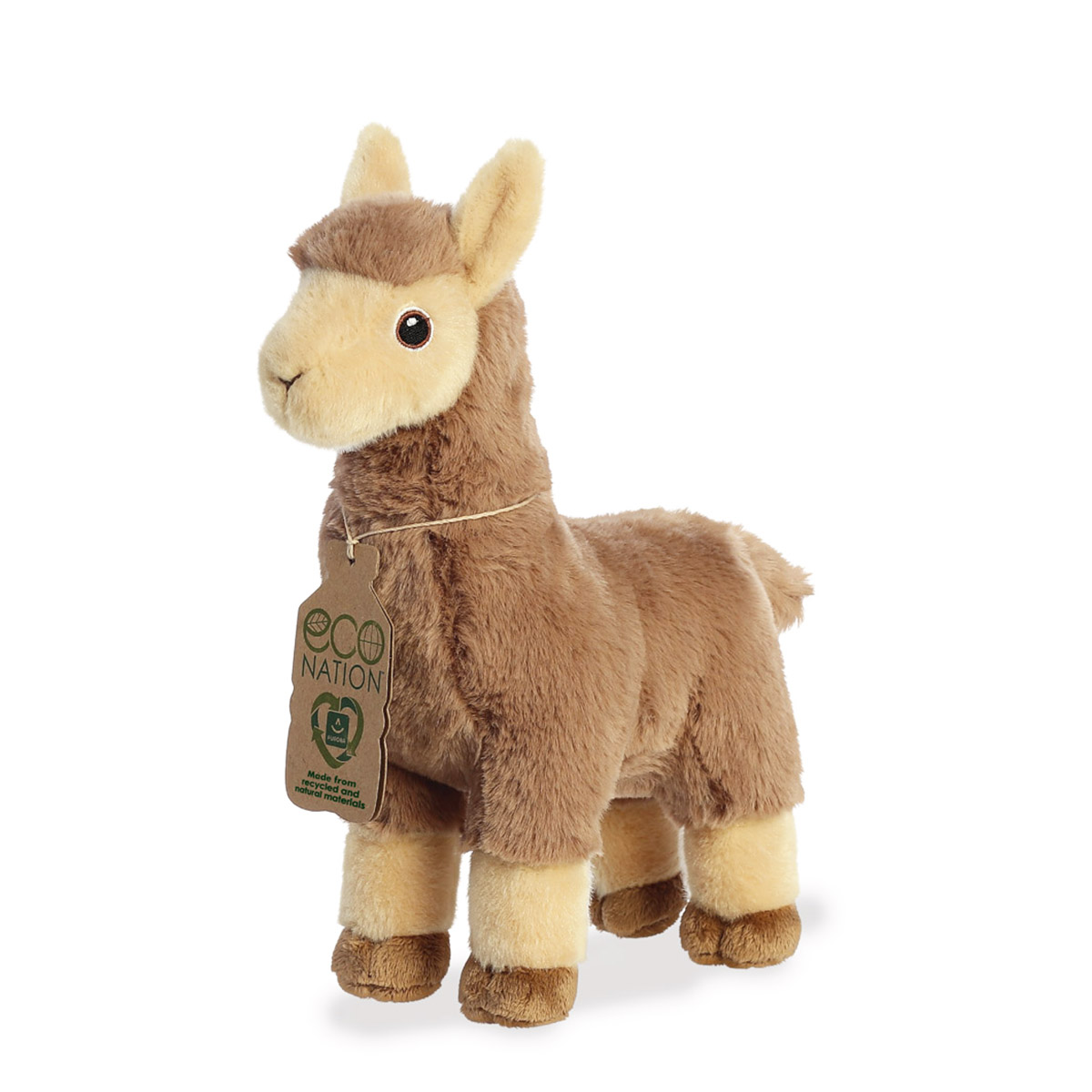35038_01K2HSYRCVC0H8AE76SAXNJ1GD Plüsch Lama, Eco Nation, 28cm, Aurora World