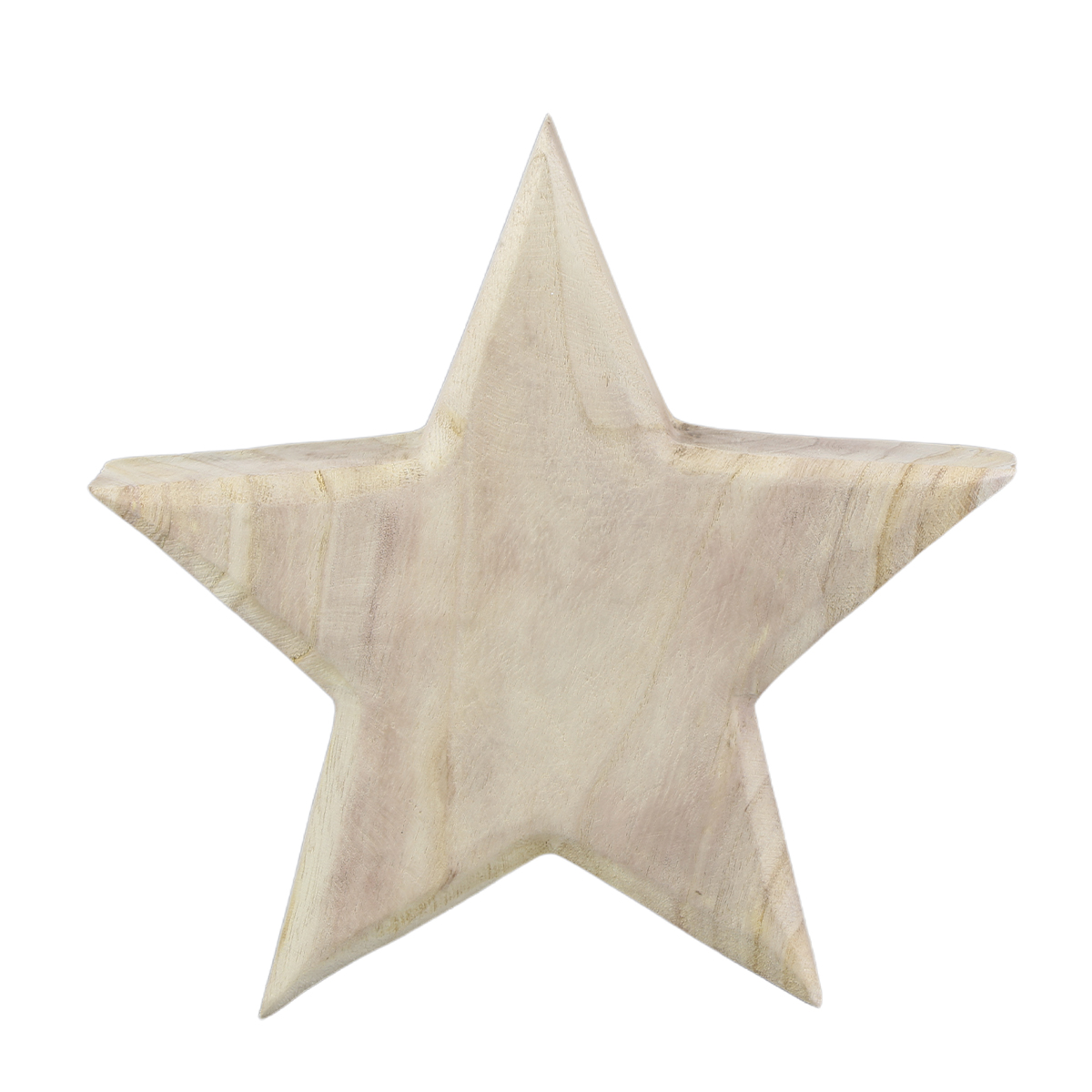 Deko Stern Naturholz, Holzstern Natur, 29cm