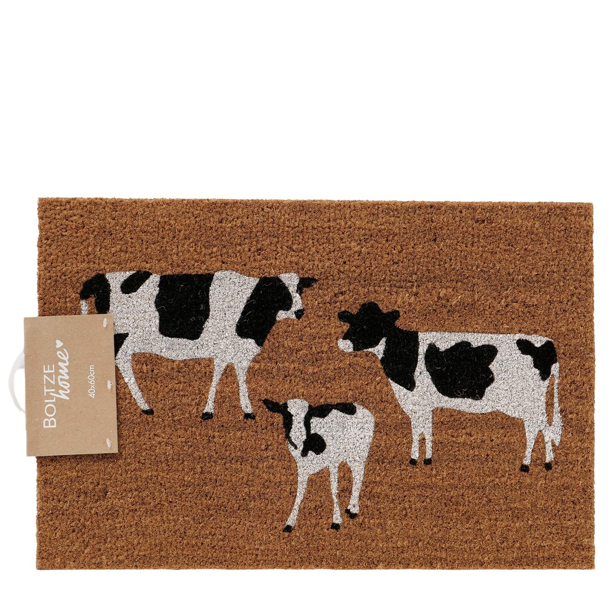 Kokos Fussmatte Kühe Moolina, 60cm, Boltze Home Collections