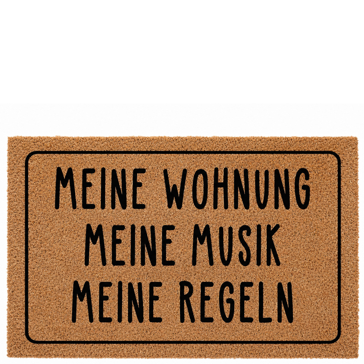 Textil Fußmatte Meine Wohnung, Meine Musik, Meine Regeln, 60x40cm, Gerrys Garden