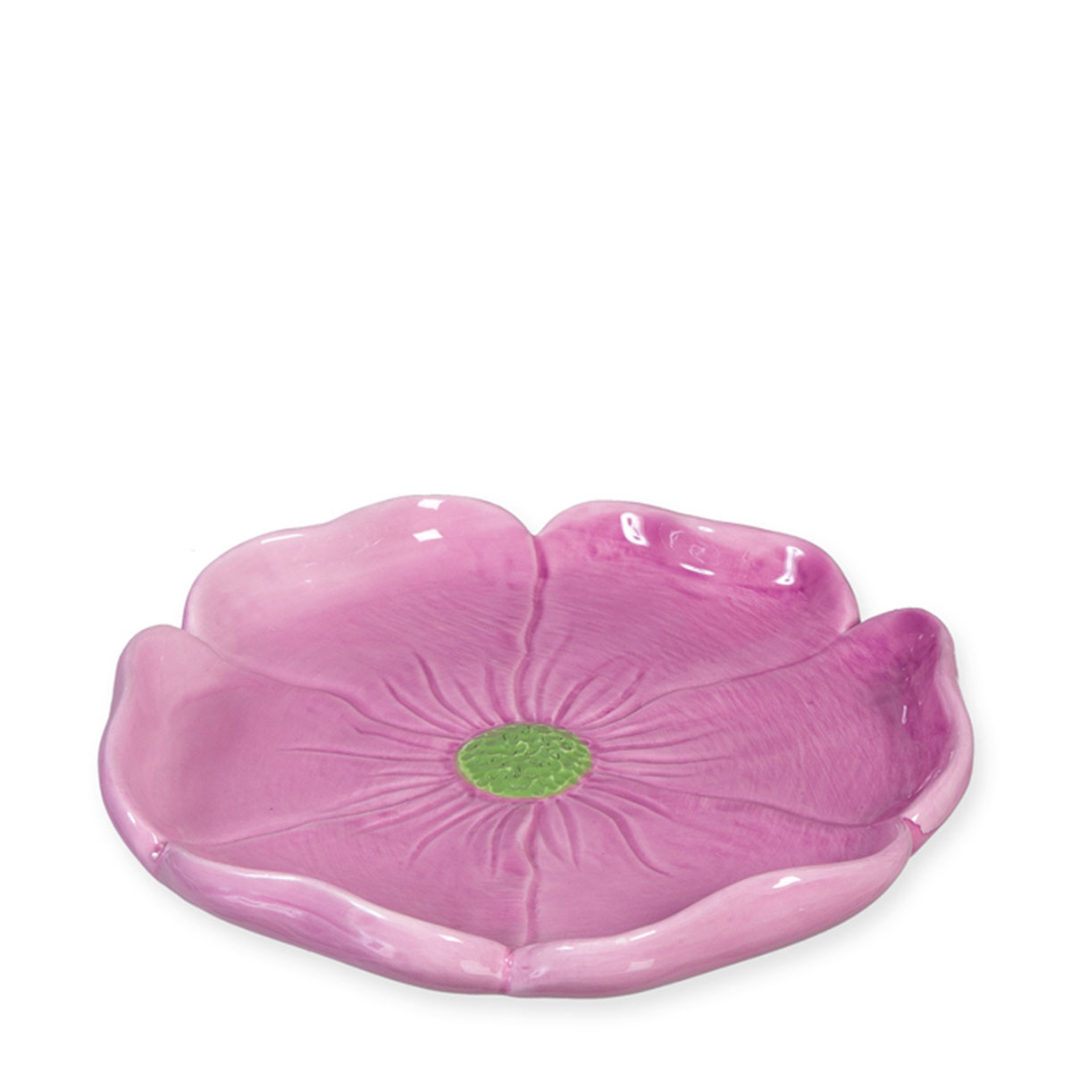 Deko Teller Blume pink, Porzellanteller Blüte, Ø15,5cm 