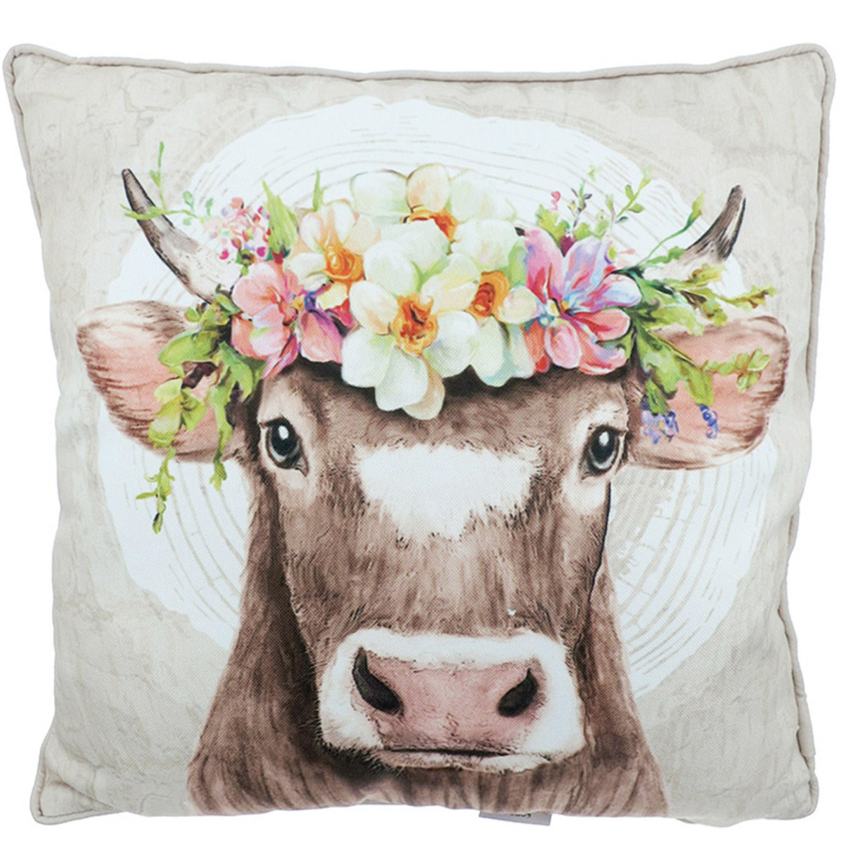 Deko Kissen mit Kuhmotiv Adelheid, 45x45cm, Gilde