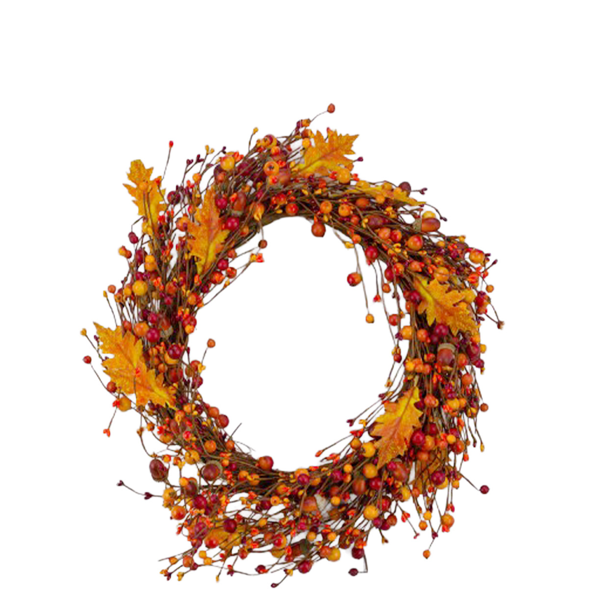 Naturkranz Beeren, großer Beerenkranz aus Reben mit Blätter, 38cm  