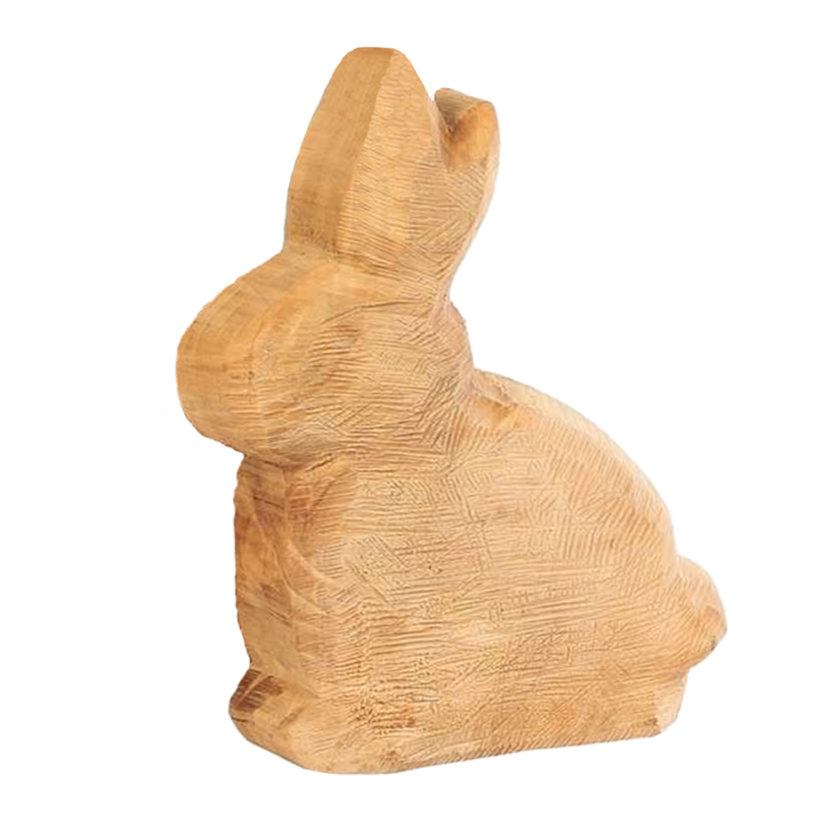 Deko Hase Ruben Naturholz, Holzhase natur sägerau, 50cm, WMG Grünberger