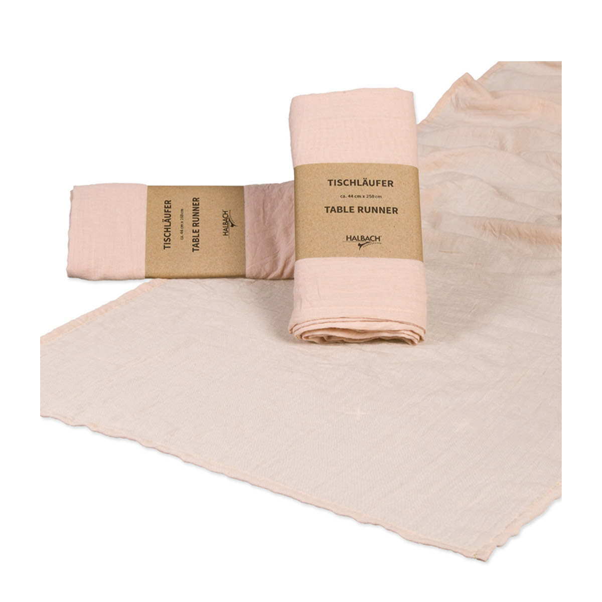 Halbach Tischläufer blush rose, Baumwoll-Optik, 44cmx160cm