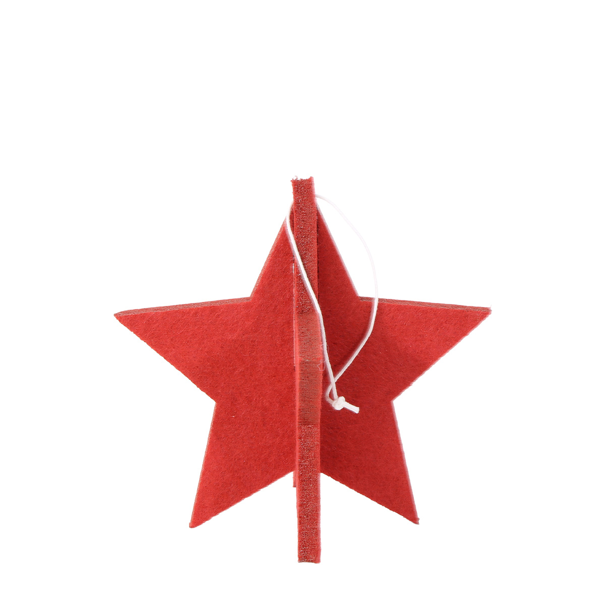 Deko Stern rot, Filzstern rot in 3-D, Weihnachtsstern, 15cm