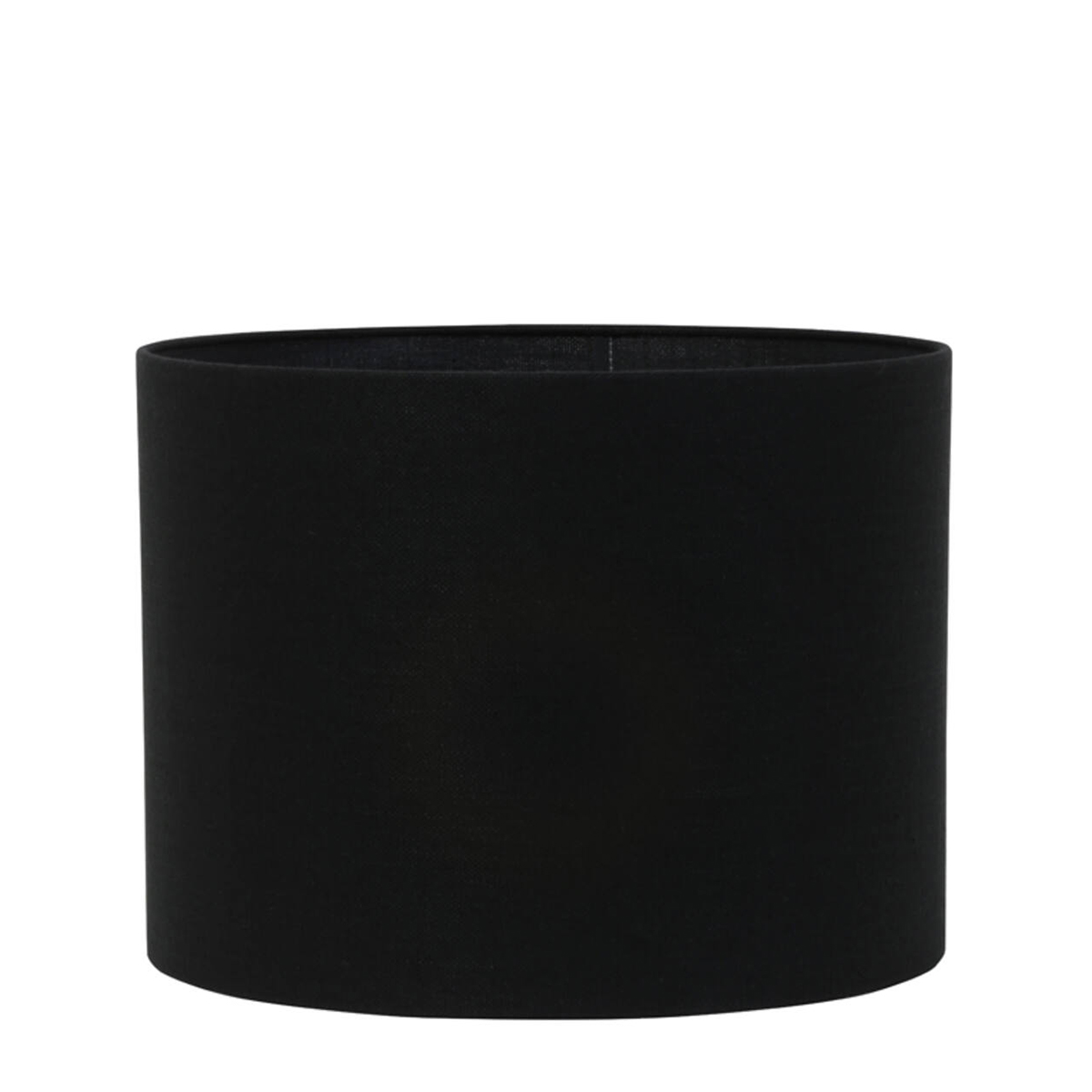Lampenschirm Livigno schwarz, Lampenschirm Leinenoptik, Zylinder 40x40x30cm, Light & Living