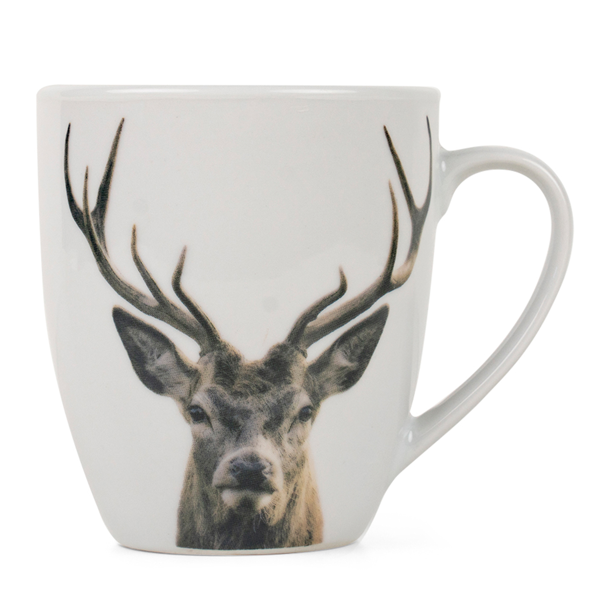 Porzellanbecher Rotwild, Henkelbecher Hirsch, 400ml, Mars & More