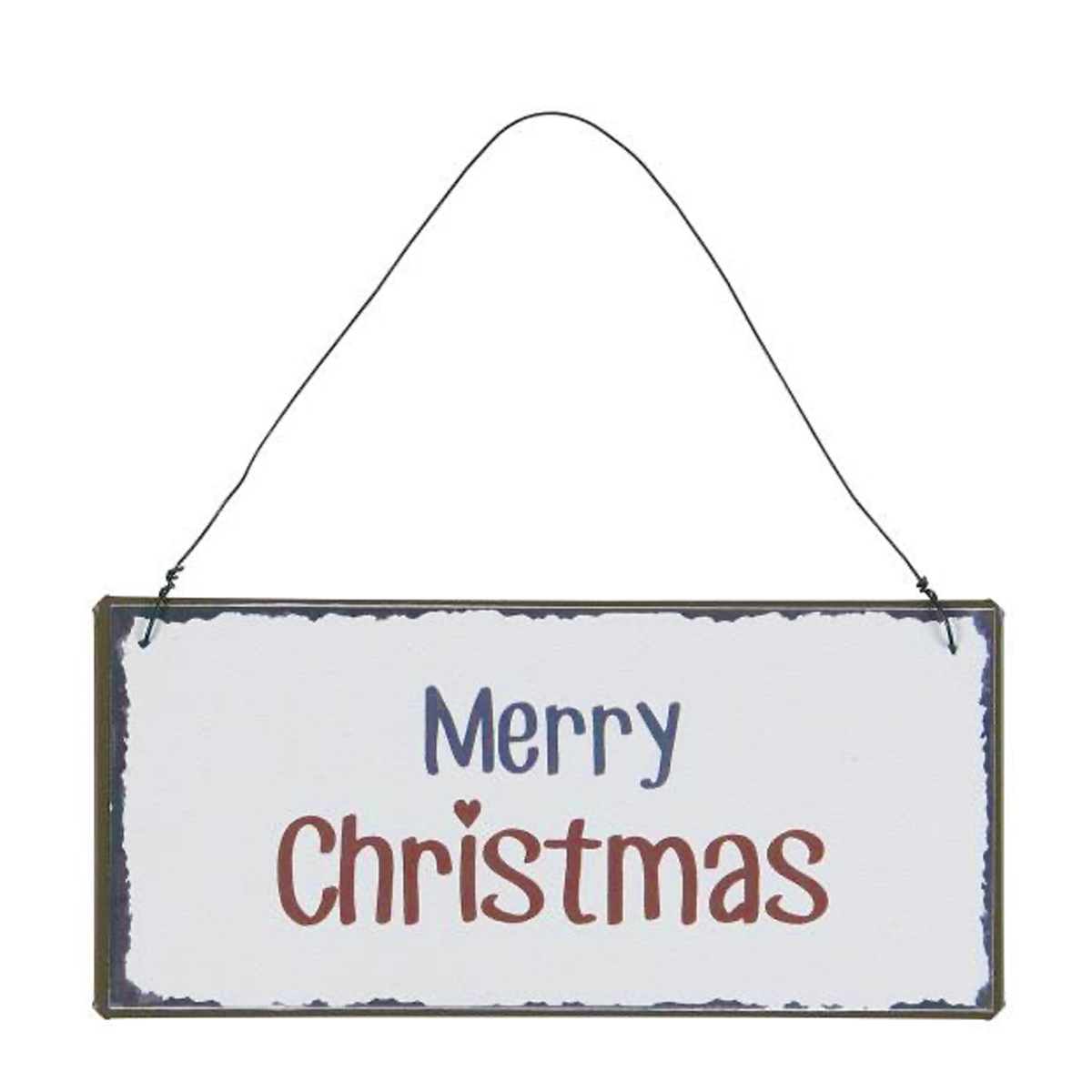 70131-00_01JB6Z3KEVH47QVSGBHE8XHWA7kcZIWurY0ipye Metallschild Weihnachten mit Spruch, Hänger Merry Christmas, 7x15cm, Ib Laursen