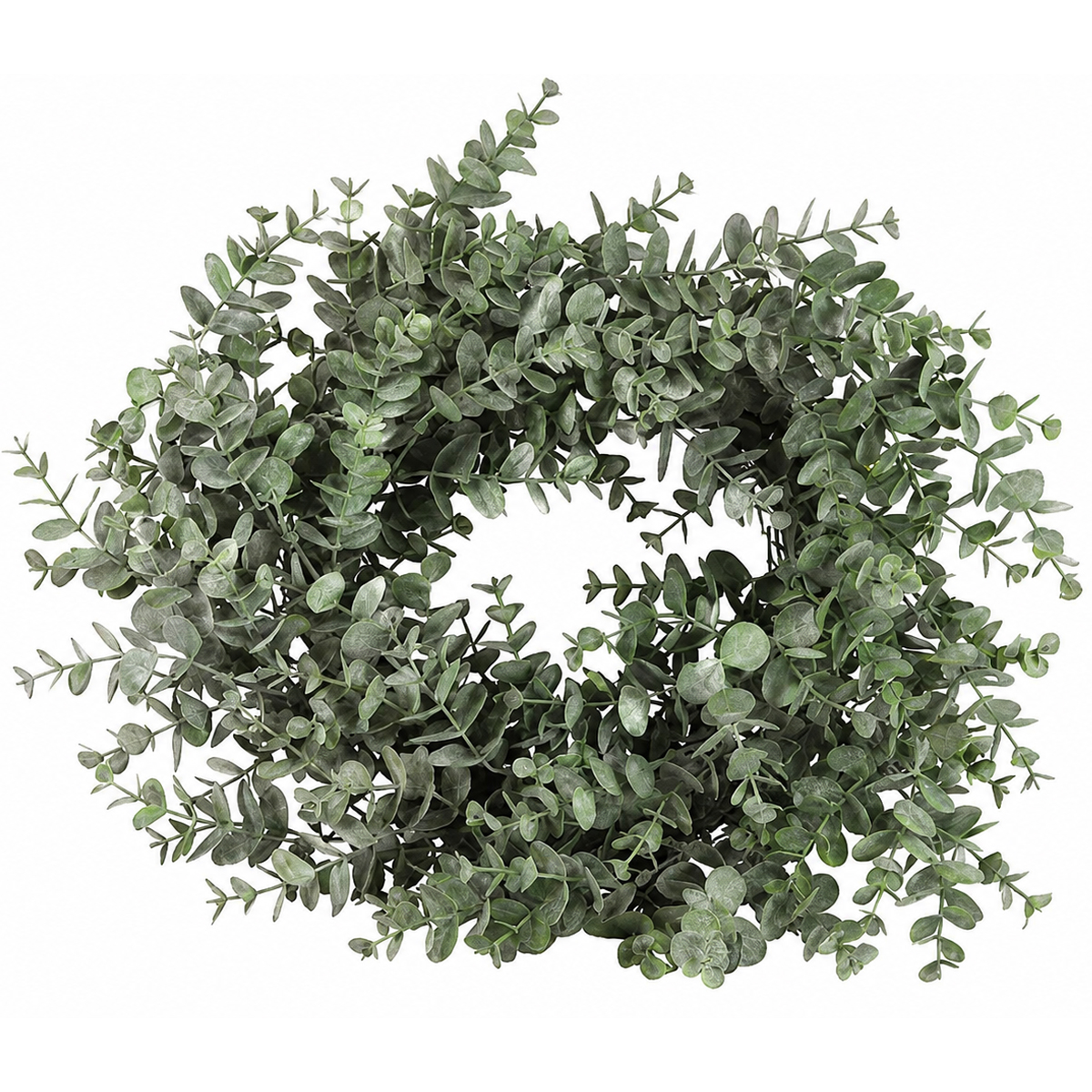 Künstlicher Deko Kranz Eucalyptus, Blätterkranz grün-grau, Ø 38cm
