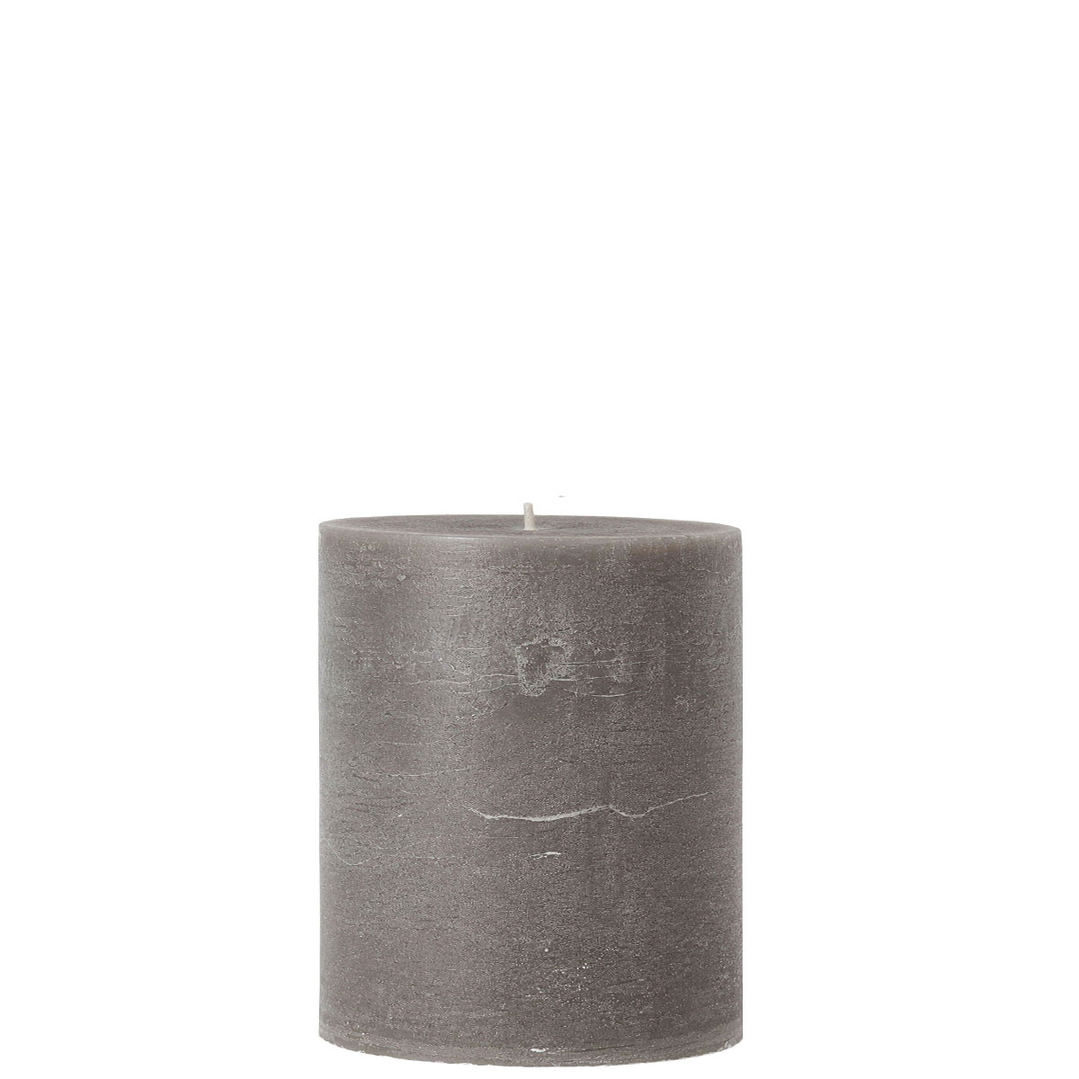 Stumpenkerze Rustic Taupe, Wachskerze 100mm, Ø70mm