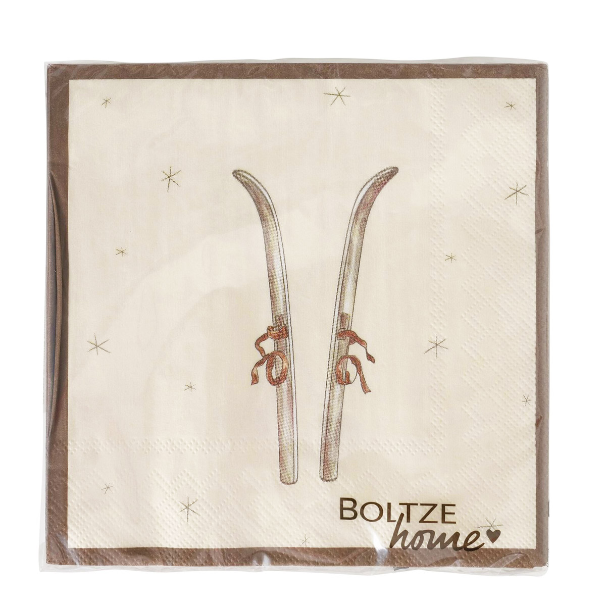 Papierservietten Mountains Ski, Serviette Winterski, 33x33cm, 20St/Pack, Boltze Home Collections 