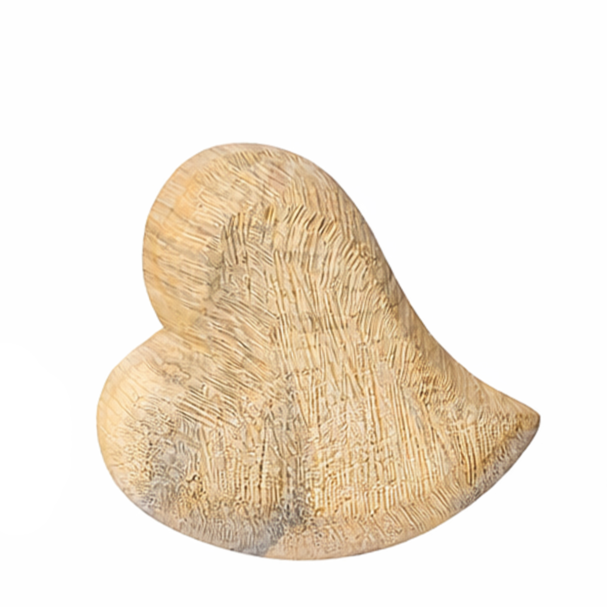 Deko Herz Naturholz sägerau, Holzherz geschwungen, 30cm, WMG Grünberger