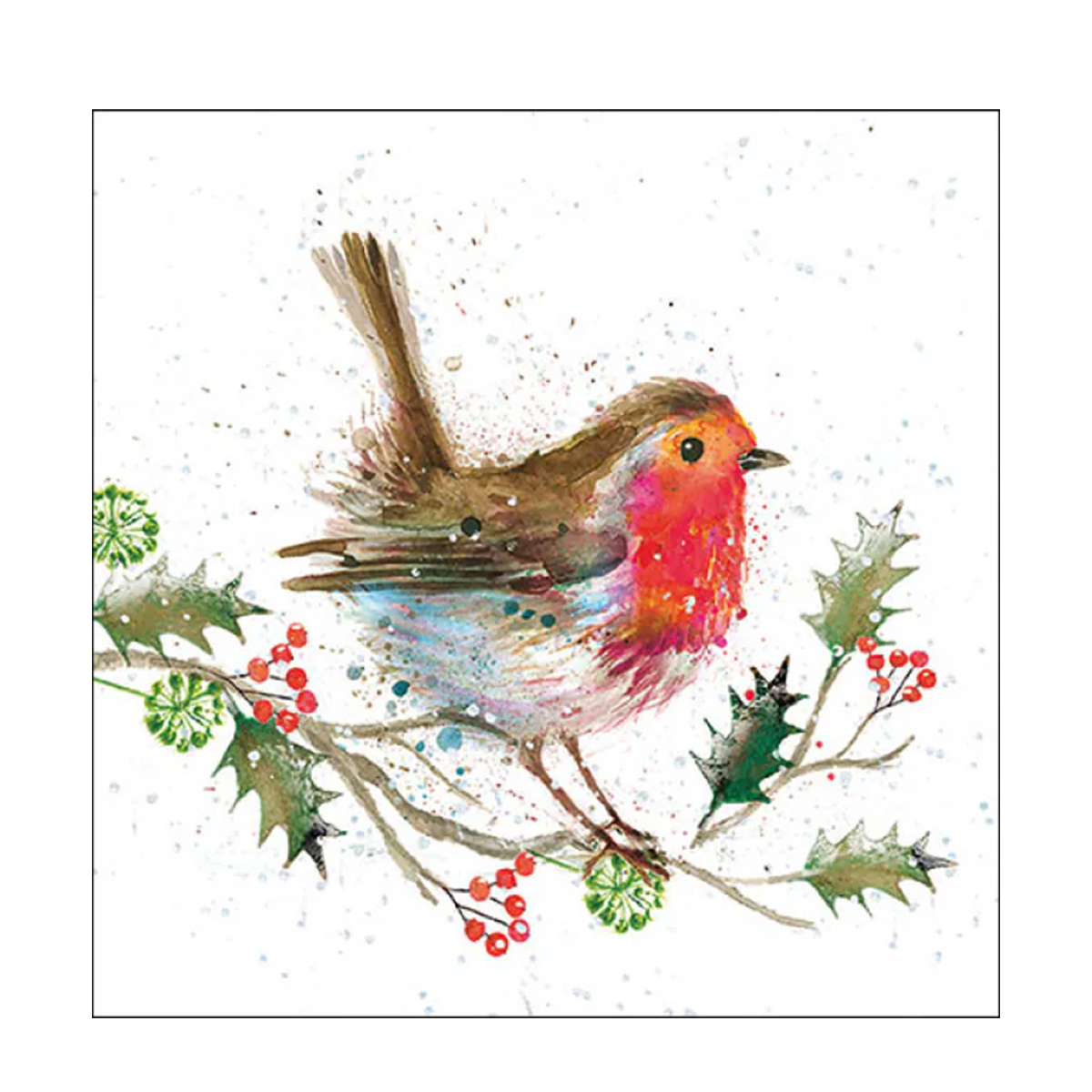 Ambiente Papierservietten Winter Robin, 33x33cm