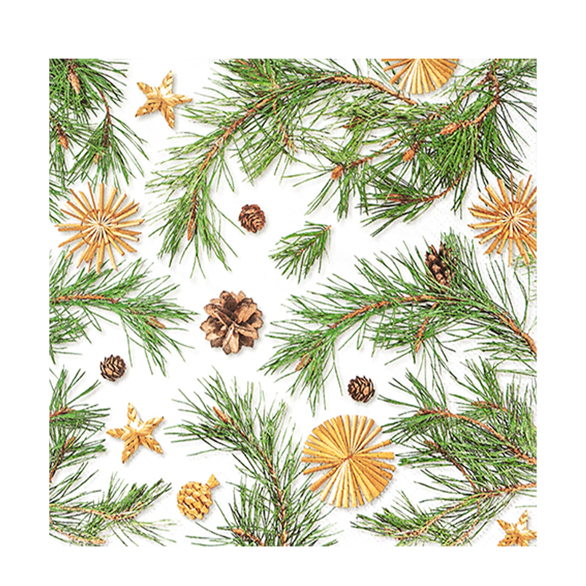 Home Fashion Papierservietten Weihnachten Pinien, Pine and more, 33x33cm