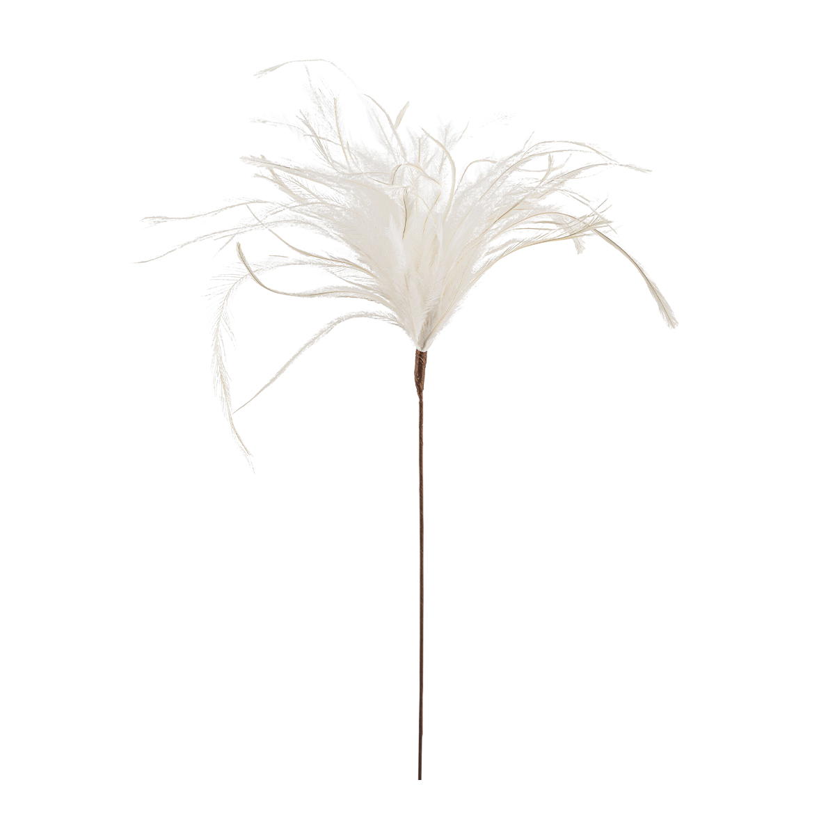 Kunstpflanze Federgras creme, Federstecker, Wedel, 50cm