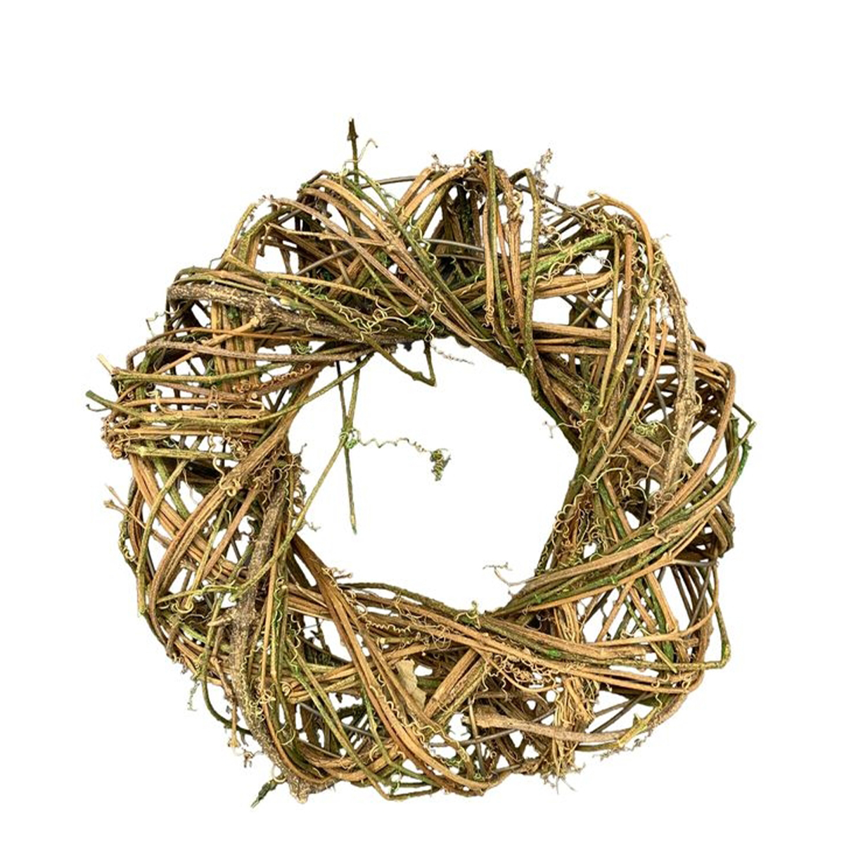 Deko Kranz aus Rattan und Moose, Naturkranz, Bastelkranz, Ø30cm 