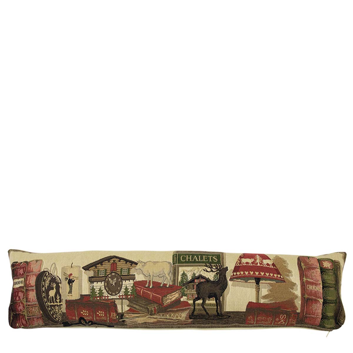 Zugluftstopper Winter Heimat, Hirsch und Kuh, 20x90cm, Gobelin, Mars & More