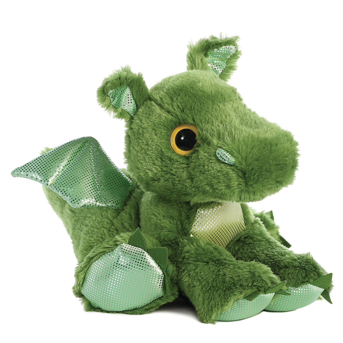 61033JRbnYD7UBzipe Plüsch Drache Roar grün, Sparkle Tales, 30cm, Aurora World